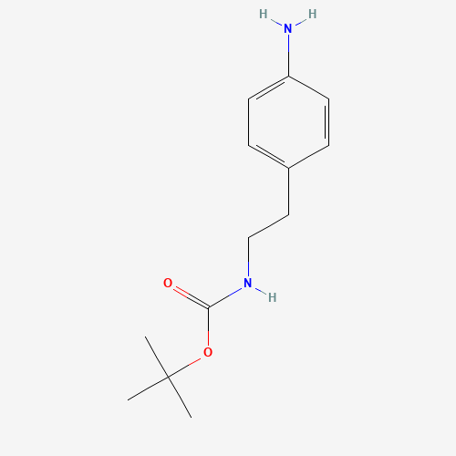 tert-butyl N-[2-(4-aminophenyl)ethyl]carbamate (CAS: 94838-59-2) - Chemical Structure and Molecular Formula 