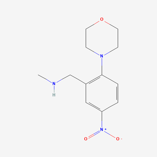 N-methyl-1-(2-morpholin-4-yl-5-nitrophenyl)methanamine (CAS: 1093798-66-3) - Chemical Structure and Molecular Formula 