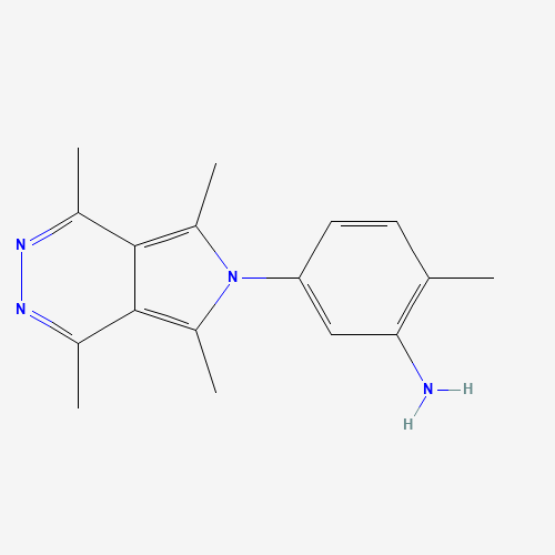 2-methyl-5-(1,4,5,7-tetramethylpyrrolo[3,4-d]pyridazin-6-yl)aniline (CAS: 381202-58-0) - Chemical Structure and Molecular Formula 