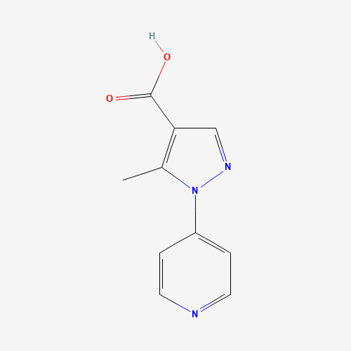 5-methyl-1-pyridin-4-ylpyrazole-4-carboxylic acid (CAS: 241798-62-9) - Chemical Structure and Molecular Formula 
