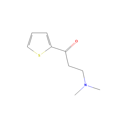 3-(dimethylamino)-1-thiophen-2-ylpropan-1-one (CAS: 13196-35-5) - Chemical Structure and Molecular Formula 