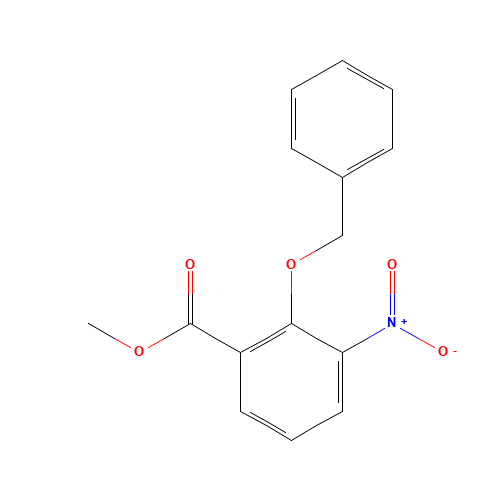 methyl 3-nitro-2-phenylmethoxybenzoate (CAS: 209528-62-1) - Chemical Structure and Molecular Formula 