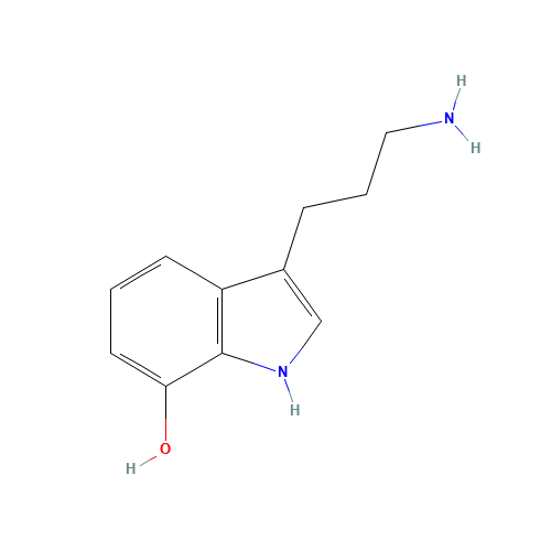 3-(3-aminopropyl)-1H-indol-7-ol (CAS: 1367963-08-3) - Chemical Structure and Molecular Formula 