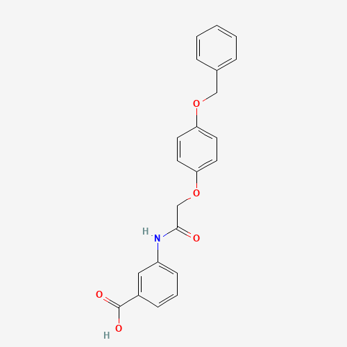 3-[[2-(4-phenylmethoxyphenoxy)acetyl]amino]benzoic acid (CAS: 649774-06-1) - Related Chemical Product