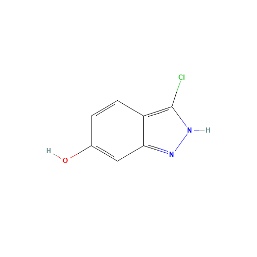 3-chloro-1,2-dihydroindazol-6-one (CAS: 116570-49-1) - Chemical Structure and Molecular Formula 