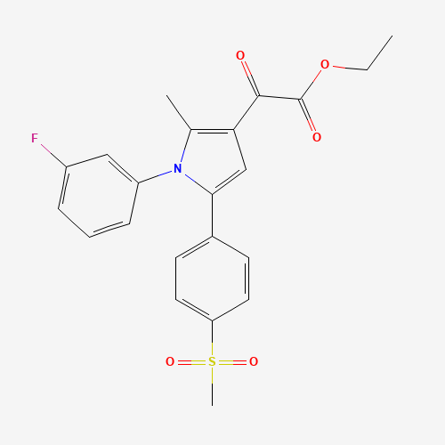 ethyl 2-[1-(3-fluorophenyl)-2-methyl-5-(4-methylsulfonylphenyl)pyrrol-3-yl]-2-oxoacetate (CAS: 959632-79-2) - Related Chemical Product