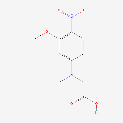 2-(3-methoxy-N-methyl-4-nitroanilino)acetic acid (CAS: 1409487-02-0) - Chemical Structure and Molecular Formula 