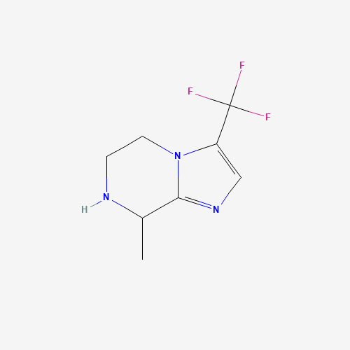 8-methyl-3-(trifluoromethyl)-5,6,7,8-tetrahydroimidazo[1,2-a]pyrazine (CAS: 1362243-49-9) - Chemical Structure and Molecular Formula 