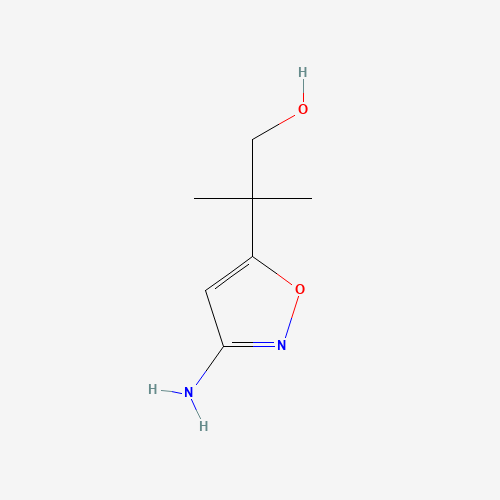 2-(3-amino-1,2-oxazol-5-yl)-2-methylpropan-1-ol (CAS: 86860-67-5) - Chemical Structure and Molecular Formula 