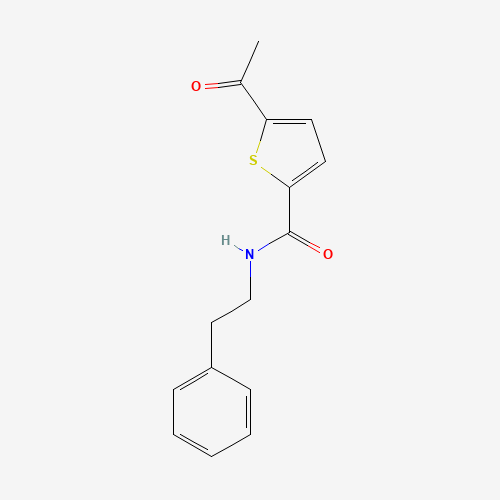 5-acetyl-N-(2-phenylethyl)thiophene-2-carboxamide (CAS: 925920-52-1) - Chemical Structure and Molecular Formula 