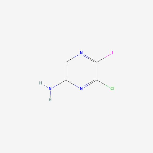 6-chloro-5-iodopyrazin-2-amine (CAS: 925678-00-8) - Chemical Structure and Molecular Formula 