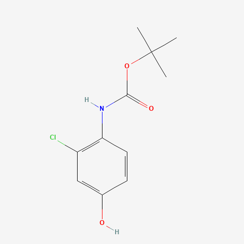 tert-butyl N-(2-chloro-4-hydroxyphenyl)carbamate (CAS: 201811-58-7) - Chemical Structure and Molecular Formula 