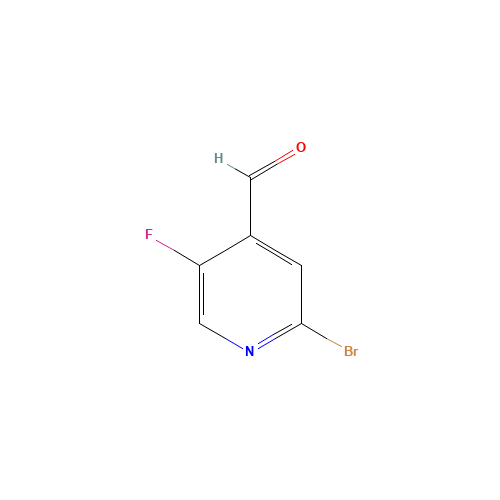 2-bromo-5-fluoropyridine-4-carbaldehyde (CAS: 1005291-43-9) - Chemical Structure and Molecular Formula 