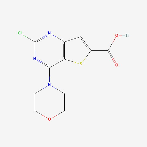 2-chloro-4-morpholin-4-ylthieno[3,2-d]pyrimidine-6-carboxylic acid (CAS: 956388-76-4) - Chemical Structure and Molecular Formula 