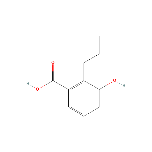 3-hydroxy-2-propylbenzoic acid (CAS: 168899-38-5) - Chemical Structure and Molecular Formula 
