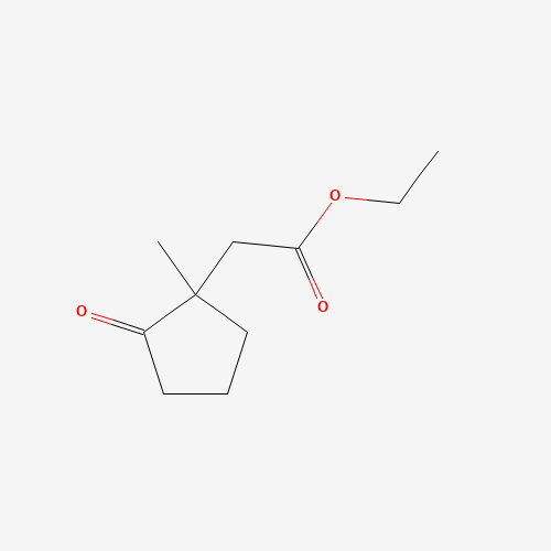 ethyl 2-(1-methyl-2-oxocyclopentyl)acetate (CAS: 58928-64-6) - Chemical Structure and Molecular Formula 