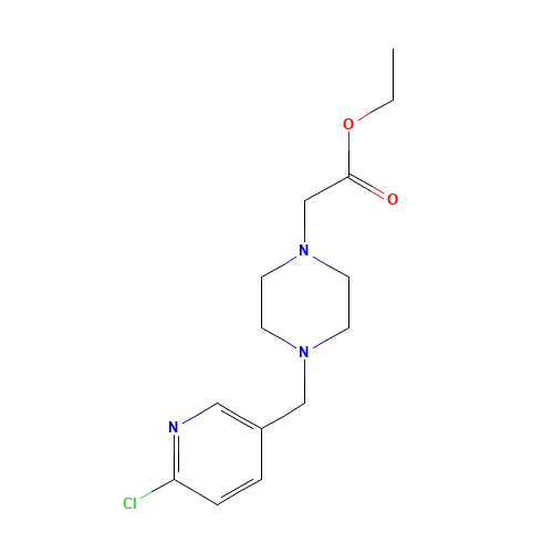 ethyl 2-[4-[(6-chloropyridin-3-yl)methyl]piperazin-1-yl]acetate (CAS: 1169699-53-9) - Related Chemical Product