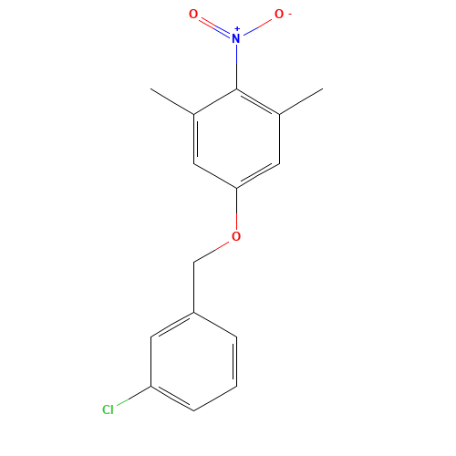5-[(3-chlorophenyl)methoxy]-1,3-dimethyl-2-nitrobenzene (CAS: 1202160-79-9) - Related Chemical Product