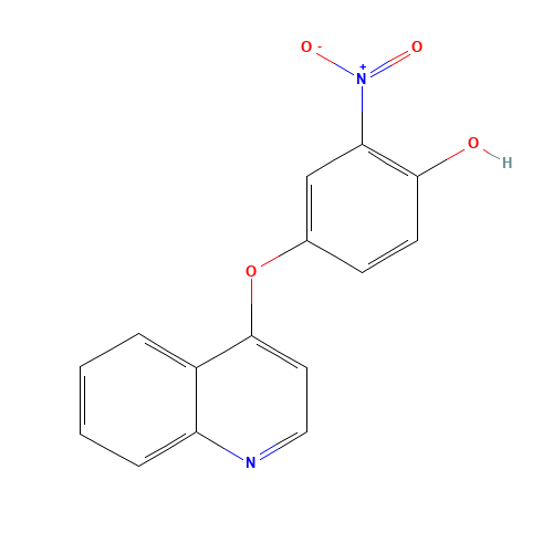 2-nitro-4-quinolin-4-yloxyphenol (CAS: 952490-66-3) - Chemical Structure and Molecular Formula 