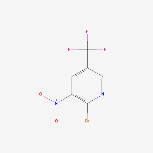 2-bromo-3-nitro-5-(trifluoromethyl)pyridine (CAS: 1214336-90-9) - Chemical Structure and Molecular Formula 