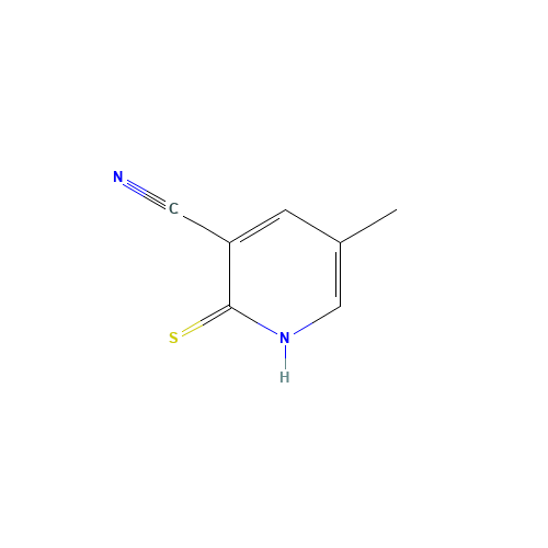 5-methyl-2-sulfanylidene-1H-pyridine-3-carbonitrile (CAS: 87373-59-9) - Chemical Structure and Molecular Formula 