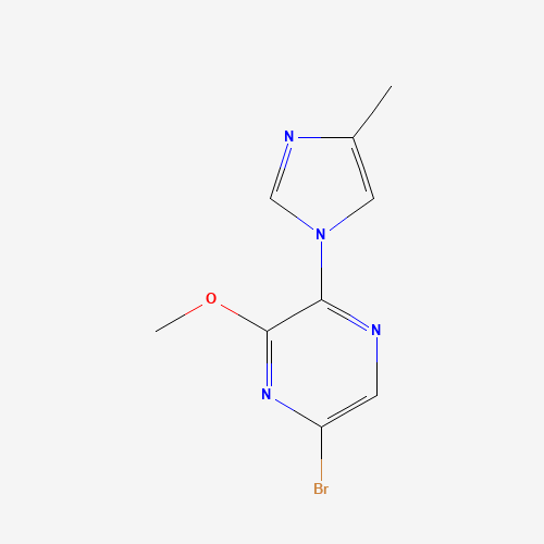 5-bromo-3-methoxy-2-(4-methylimidazol-1-yl)pyrazine (CAS: 1240469-32-2) - Chemical Structure and Molecular Formula 