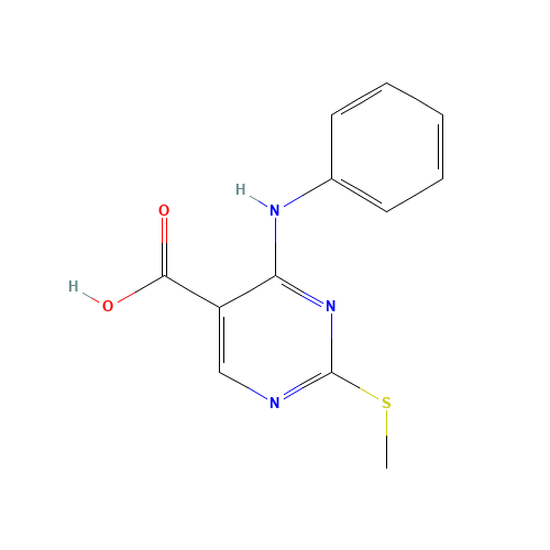4-anilino-2-methylsulfanylpyrimidine-5-carboxylic acid (CAS: 857200-26-1) - Related Chemical Product
