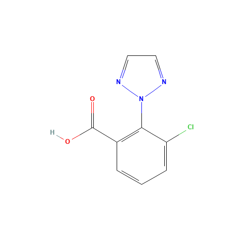 3-chloro-2-(triazol-2-yl)benzoic acid (CAS: 1435479-67-6) - Chemical Structure and Molecular Formula 