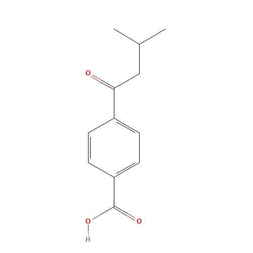 4-(3-methylbutanoyl)benzoic acid (CAS: 1266998-03-1) - Chemical Structure and Molecular Formula 