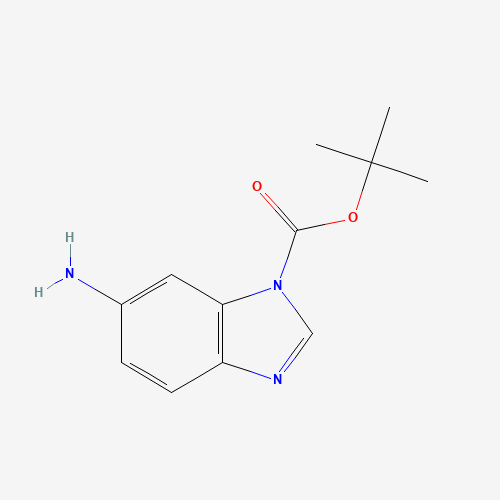 tert-butyl 6-aminobenzimidazole-1-carboxylate (CAS: 297756-32-2) - Chemical Structure and Molecular Formula 
