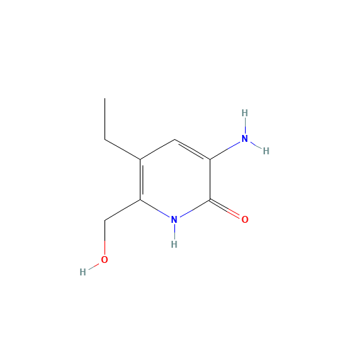 3-amino-5-ethyl-6-(hydroxymethyl)-1H-pyridin-2-one (CAS: 142327-77-3) - Chemical Structure and Molecular Formula 
