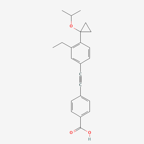 4-[2-[3-ethyl-4-(1-propan-2-yloxycyclopropyl)phenyl]ethynyl]benzoic acid (CAS: 345963-66-8) - Related Chemical Product