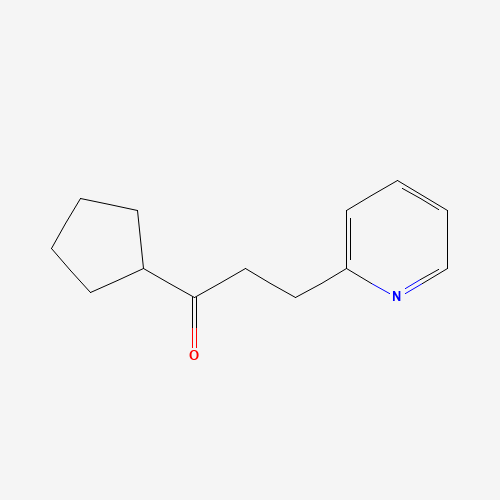 1-cyclopentyl-3-pyridin-2-ylpropan-1-one (CAS: 749928-80-1) - Chemical Structure and Molecular Formula 