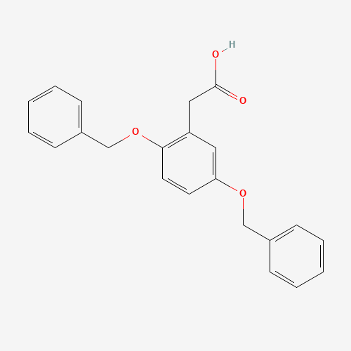 2-[2,5-bis(phenylmethoxy)phenyl]acetic acid (CAS: 79755-47-8) - Chemical Structure and Molecular Formula 
