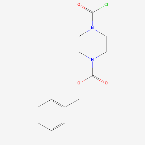 benzyl 4-carbonochloridoylpiperazine-1-carboxylate (CAS: 25539-27-9) - Chemical Structure and Molecular Formula 