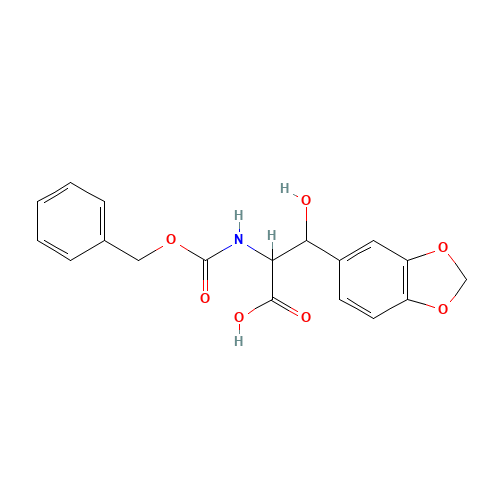 3-(1,3-benzodioxol-5-yl)-3-hydroxy-2-(phenylmethoxycarbonylamino)propanoic acid (CAS: 88282-10-4) - Related Chemical Product