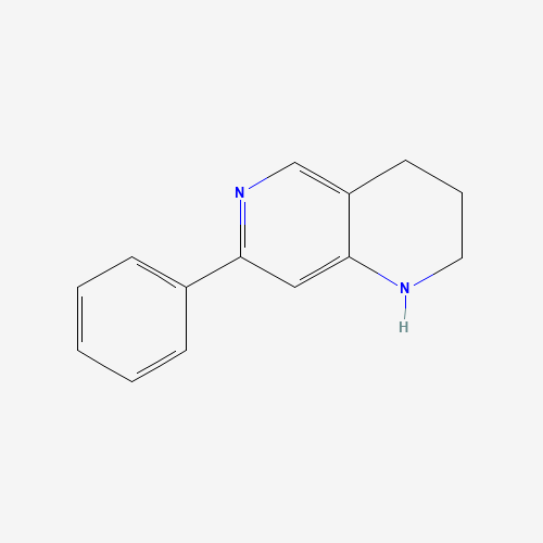 7-phenyl-1,2,3,4-tetrahydro-1,6-naphthyridine (CAS: 894791-63-0) - Chemical Structure and Molecular Formula 