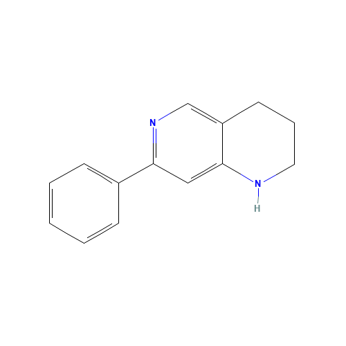 7-phenyl-1,2,3,4-tetrahydro-1,6-naphthyridine (CAS: 894791-63-0) - Chemical Structure and Molecular Formula 