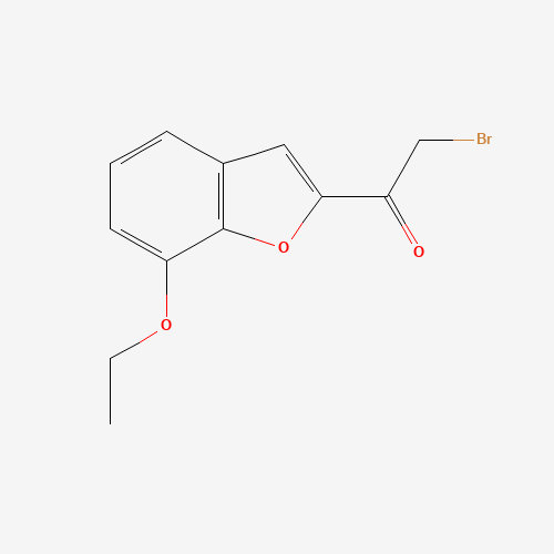 2-bromo-1-(7-ethoxy-1-benzofuran-2-yl)ethanone (CAS: 1397237-29-4) - Chemical Structure and Molecular Formula 