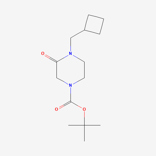 tert-butyl 4-(cyclobutylmethyl)-3-oxopiperazine-1-carboxylate (CAS: 1284248-93-6) - Chemical Structure and Molecular Formula 