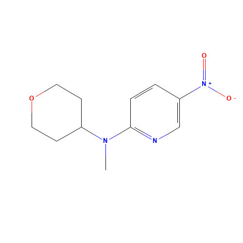 N-methyl-5-nitro-N-(oxan-4-yl)pyridin-2-amine (CAS: 1415793-93-9) - Chemical Structure and Molecular Formula 