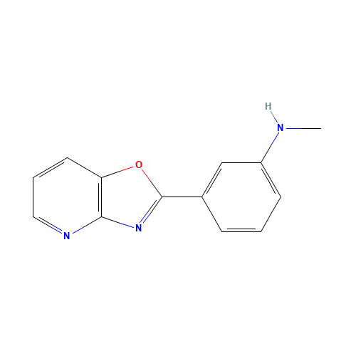N-methyl-3-([1,3]oxazolo[4,5-b]pyridin-2-yl)aniline (CAS: 52334-47-1) - Chemical Structure and Molecular Formula 