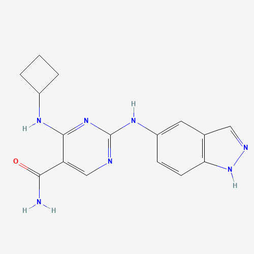 4-(cyclobutylamino)-2-(1H-indazol-5-ylamino)pyrimidine-5-carboxamide (CAS: 1198301-95-9) - Related Chemical Product