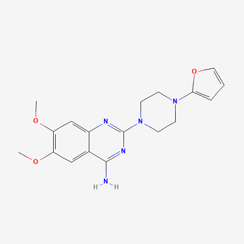 2-[4-(furan-2-yl)piperazin-1-yl]-6,7-dimethoxyquinazolin-4-amine (CAS: 756767-48-3) - Chemical Structure and Molecular Formula 