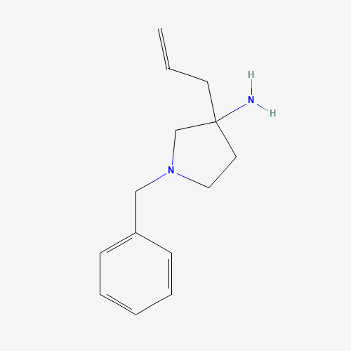 1-benzyl-3-prop-2-enylpyrrolidin-3-amine (CAS: 1443741-63-6) - Chemical Structure and Molecular Formula 