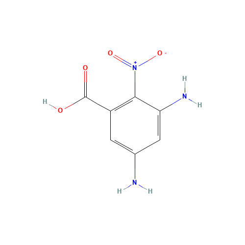 3,5-diamino-2-nitrobenzoic acid (CAS: 54002-37-8) - Chemical Structure and Molecular Formula 