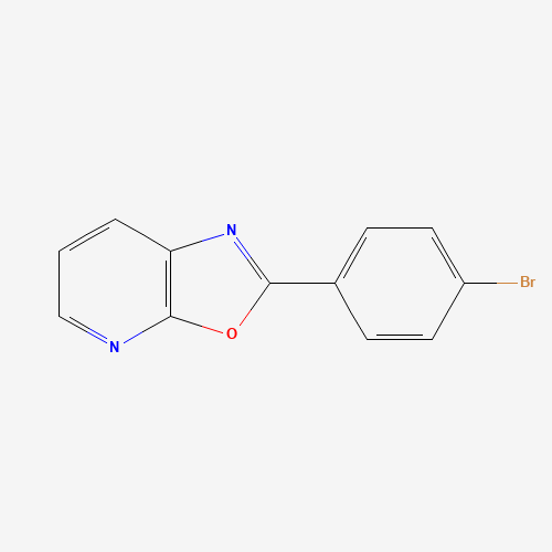 2-(4-bromophenyl)-[1,3]oxazolo[5,4-b]pyridine (CAS: 890990-46-2) - Chemical Structure and Molecular Formula 