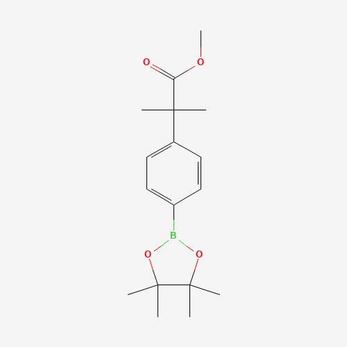 methyl 2-methyl-2-[4-(4,4,5,5-tetramethyl-1,3,2-dioxaborolan-2-yl)phenyl]propanoate (CAS: 890839-10-8) - Chemical Structure and Molecular Formula 