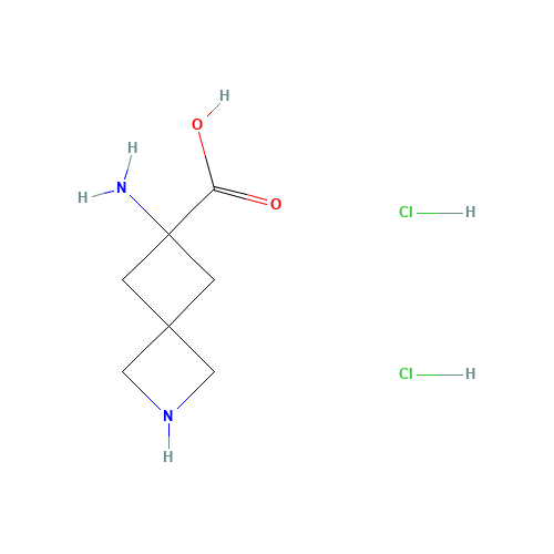 6-amino-2-azaspiro[3.3]heptane-6-carboxylic acid;dihydrochloride (CAS: 1170461-72-9) - Chemical Structure and Molecular Formula 