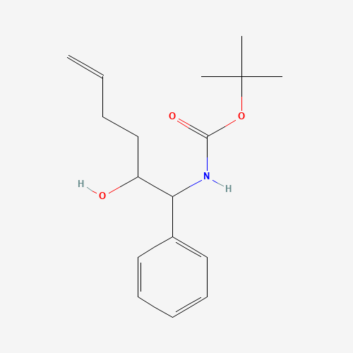 tert-butyl N-(2-hydroxy-1-phenylhex-5-enyl)carbamate (CAS: 148701-50-2) - Chemical Structure and Molecular Formula 